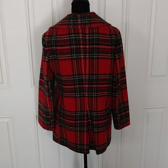 Vintage plaid peacoat - Picture 3 of 3